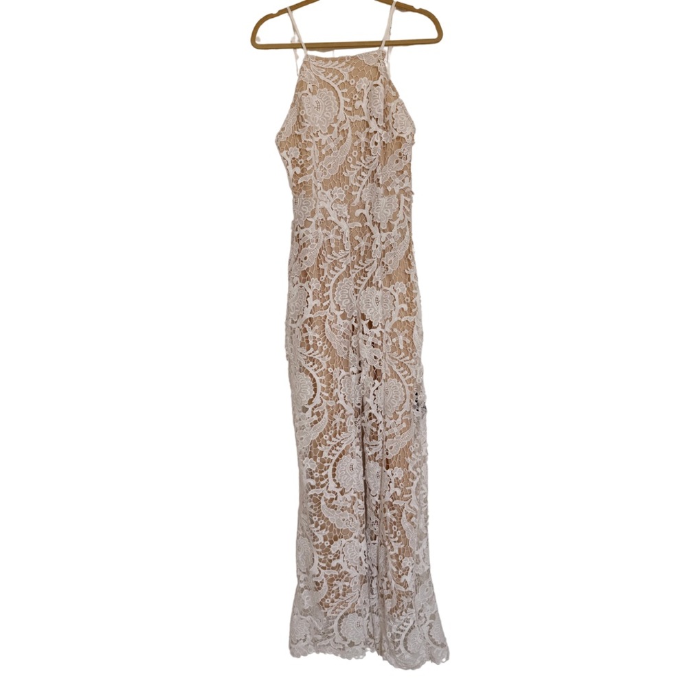 Full White Lace Jumpsuit